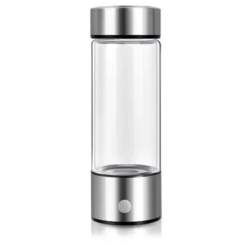 Hydrogen-Rich Water Bottle Ionizer - Portable Alkaline Generator with USB Rechargeable Feature - 430ml Healthy Cup for Anti-Aging Benefits