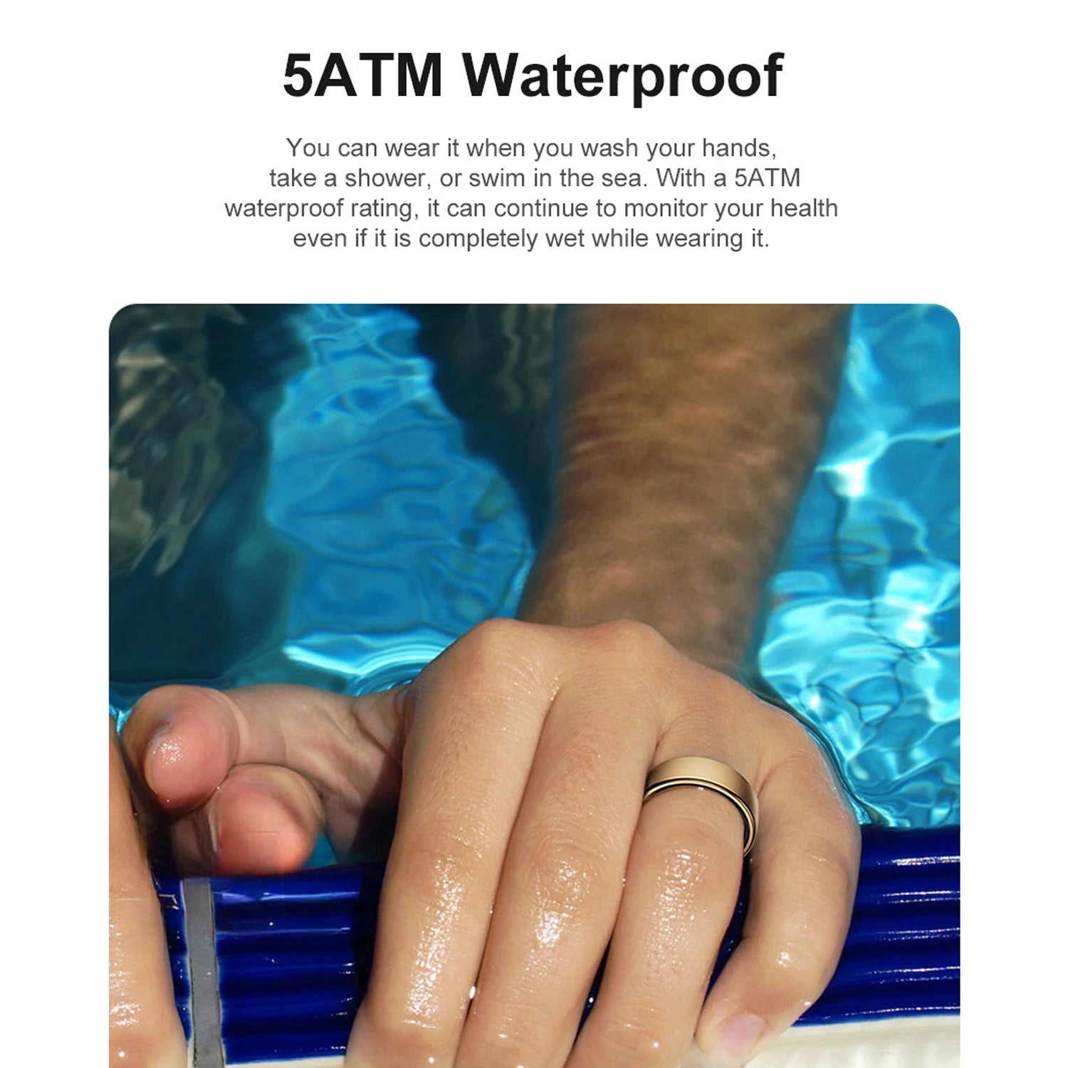 R10 Smart Ring with Charging Case Men Women Health Heart Rate Sleep Monitor IP68 & 5ATM Waterproof Multi-Sport Mode