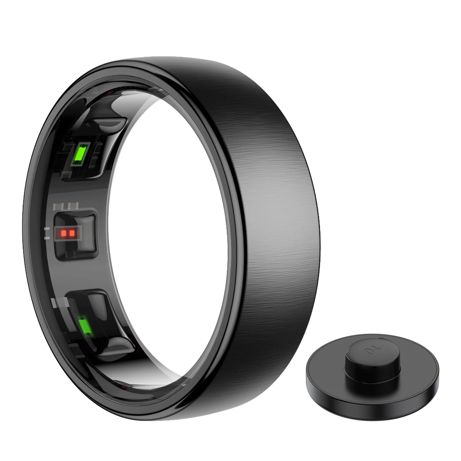 R10 Smart Ring with Charging Case Men Women Health Heart Rate Sleep Monitor IP68 & 5ATM Waterproof Multi-Sport Mode