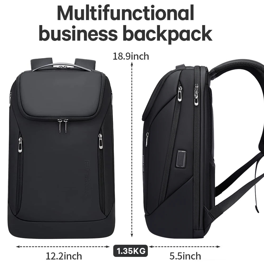 Business Backpacks Laptop 15.6 Inch Multifunctional Waterproof Big Capacity Daily Work Male Backpack School Bag Mochila