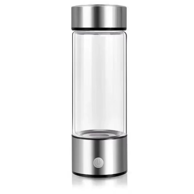 Hydrogen-Rich Water Bottle Ionizer - Portable Alkaline Generator with USB Rechargeable Feature - 430ml Healthy Cup for Anti-Aging Benefits